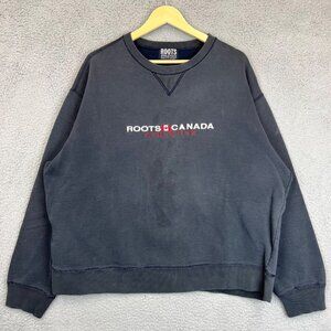 Vintage Roots Athletic Mens XLarge‎ blue Crewneck Sweatshirt Long Sleeve